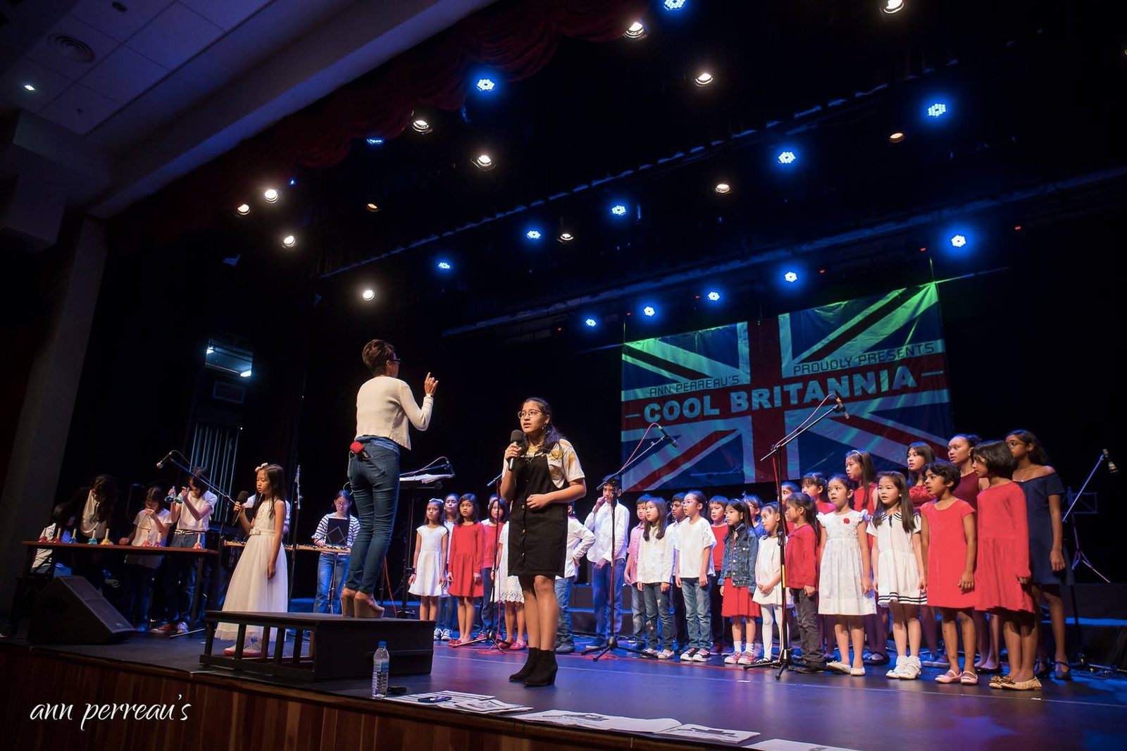A performance on the Ann Perreau's auditorium stage