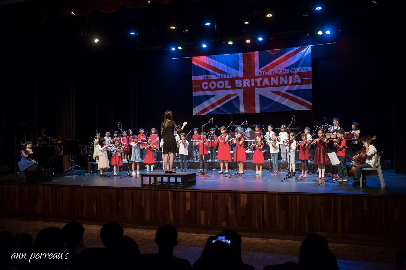 Ann Perreau's students performing on stage